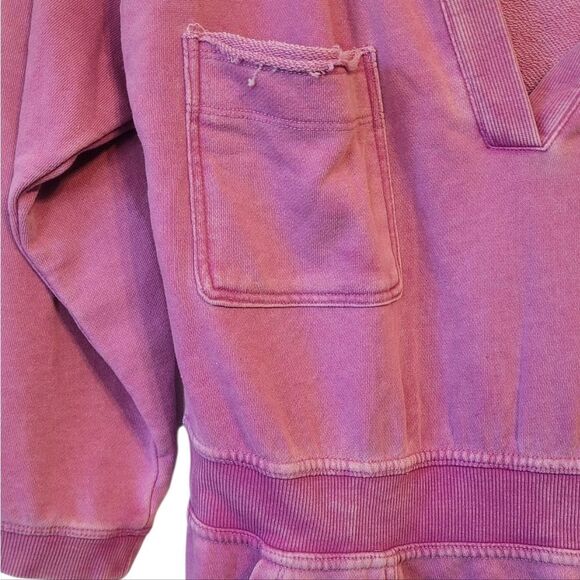 Daily Practice Women's Washed Magenta Casual Sweatshirt Dress Size S - Picture 4 of 6